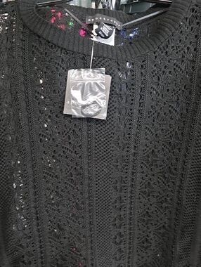 NWT APOSTROPHE BLACK KNIT PULLOVER TOP